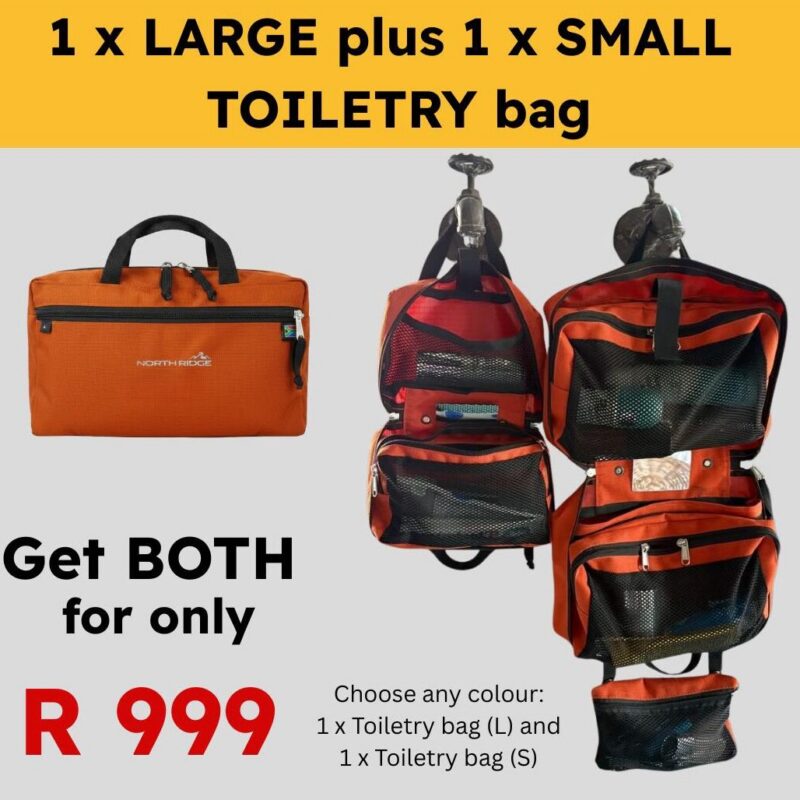 1 × Large + 1 × Small Toiletry Bag