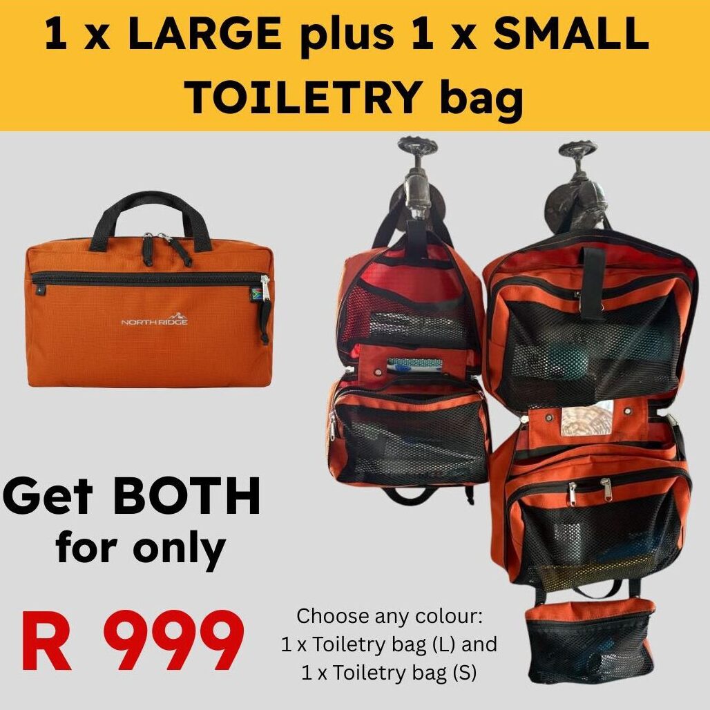 1 × Large + 1 × Small Toiletry Bag
