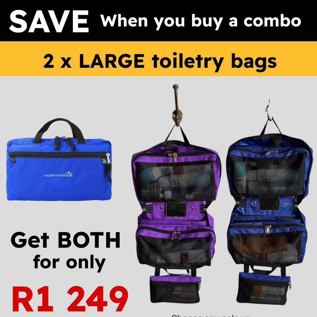 Large Toiletry Bags x 2